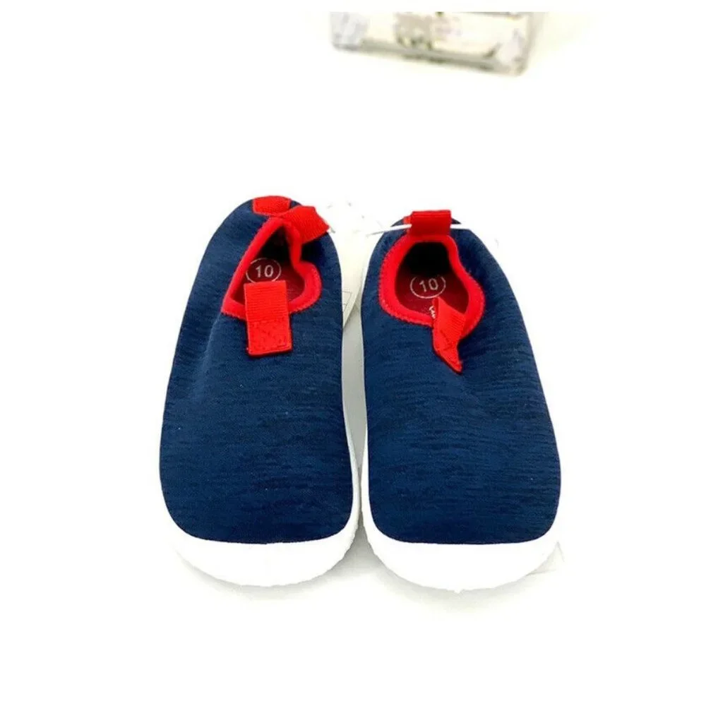 ⚓️ NEW Toddler Boy's Lake Water Shoes Size 9 Water Sandal Navy Red Cat & Jack